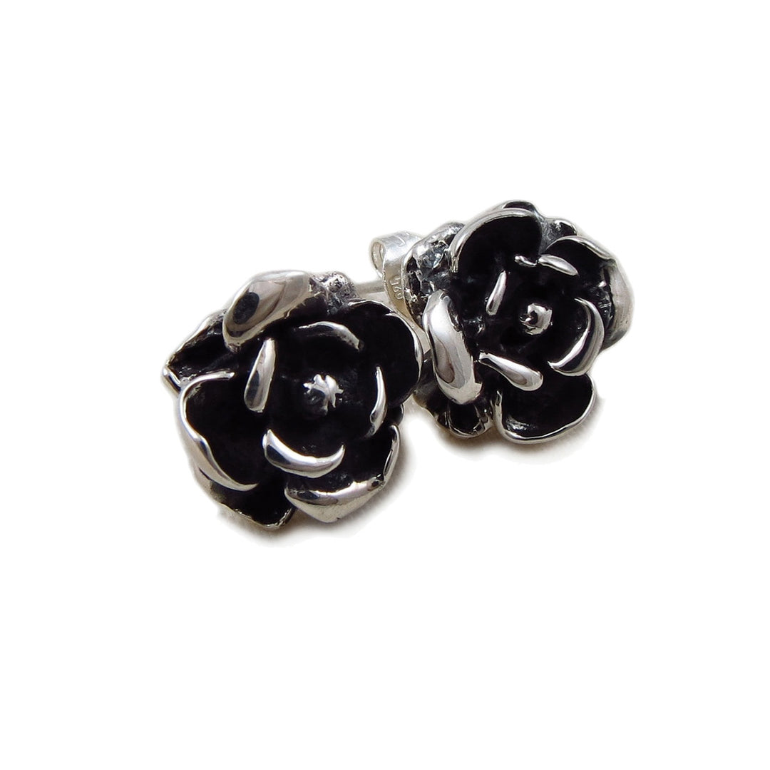 Rose Flower 925 Sterling Silver Earrings