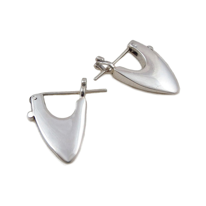 Solid 925 Silver Triangle Earrings