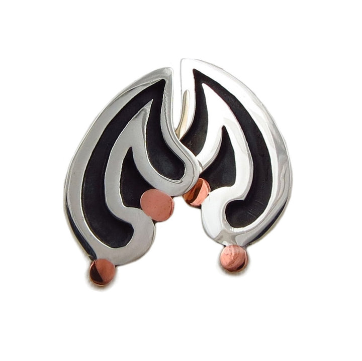 Maria Belen Taxco 925 Sterling Silver and Copper Earrings