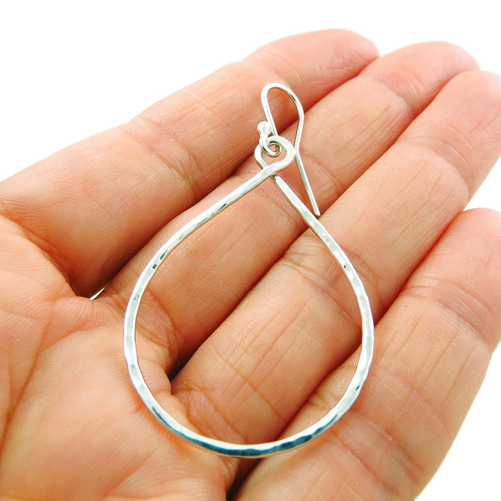 Large Twisted Hoop 925 Sterling Silver Circle Drop Earrings