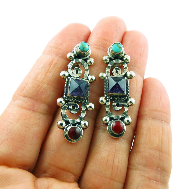 Taxco 925 Sterling Silver Matl Inspired Drop Earrings in a Gift Box