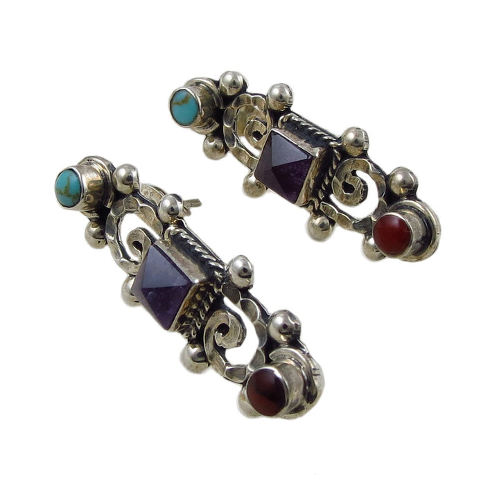 Taxco 925 Sterling Silver Matl Inspired Drop Earrings in a Gift Box