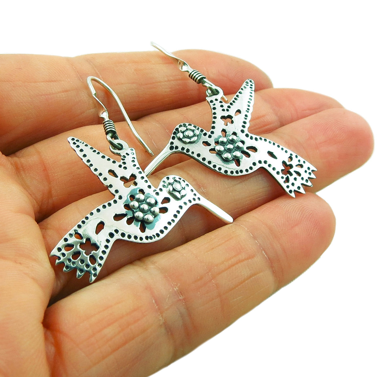 Sterling silver 2025 hummingbird earrings