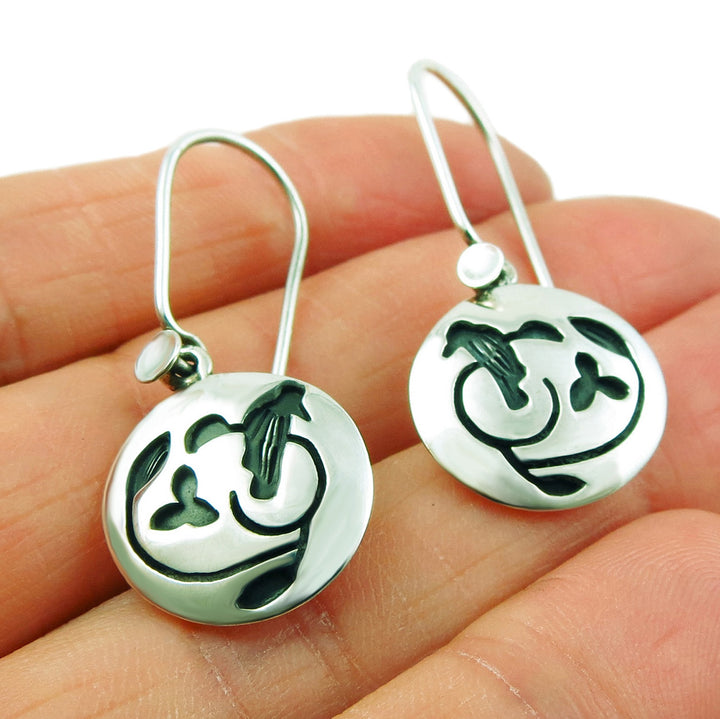 Nightingale Bird 925 Sterling Silver Earrings