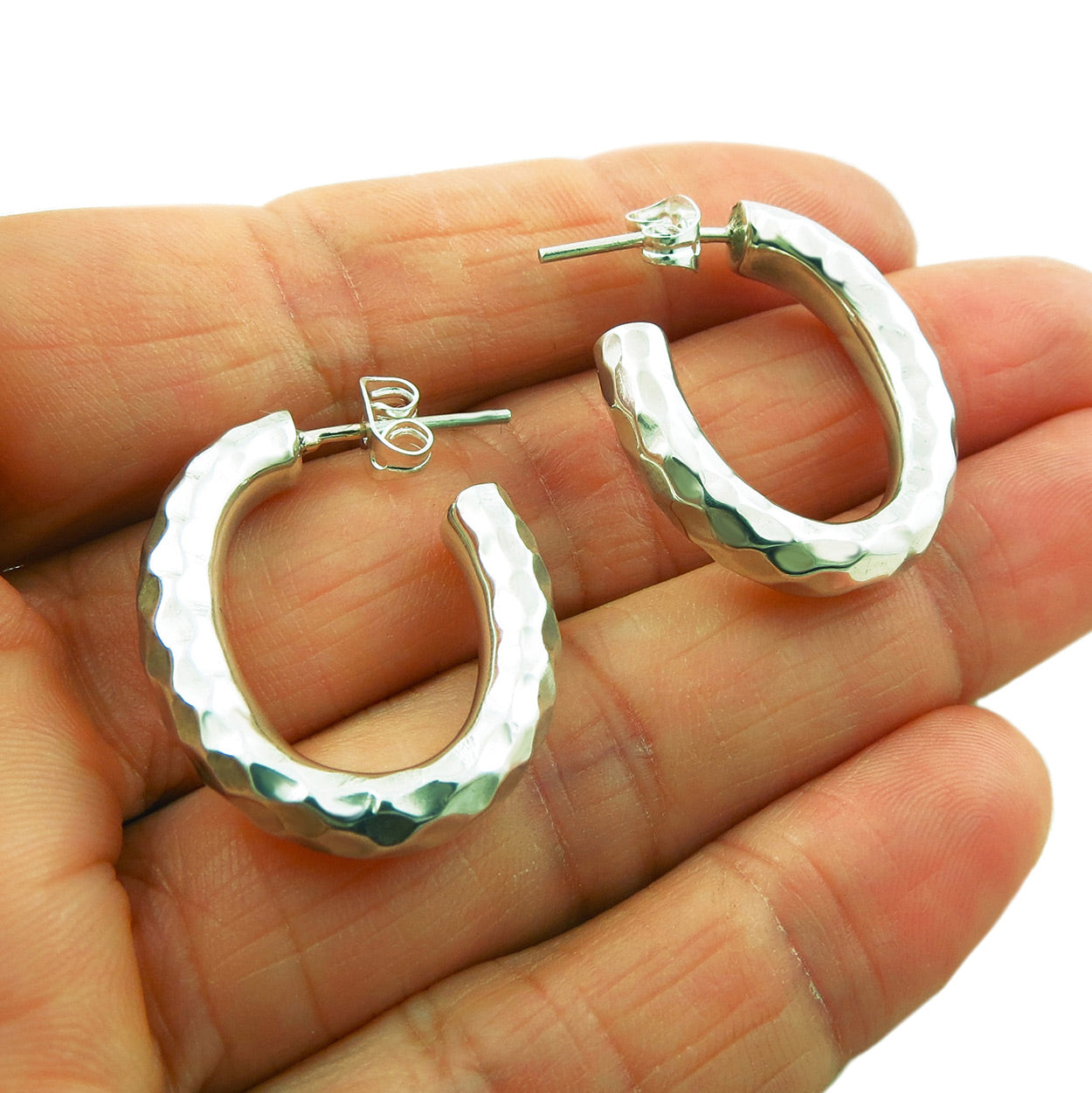 Engagement 925 Sterling Silver Handmade Simple Round Wire Hoop Earrings at  Best Price in Jaipur  NN Exports