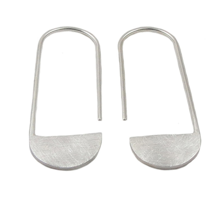Satin Finish 925 Silver Threader Earrings