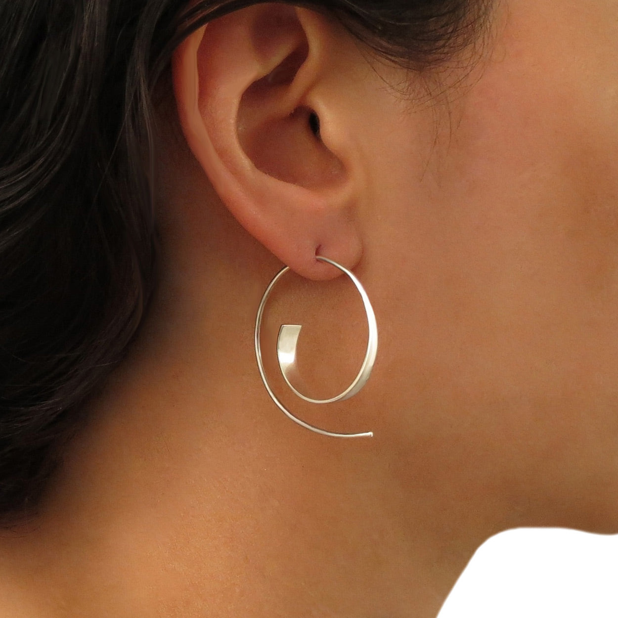 Sterling silver swirl earrings sale