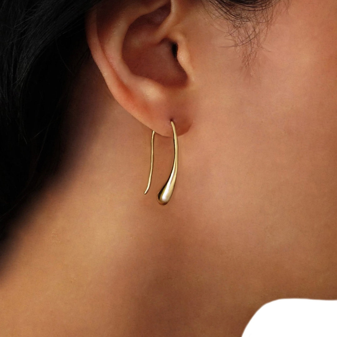 9ct Gold Plated Teardrop Earrings Jewellery