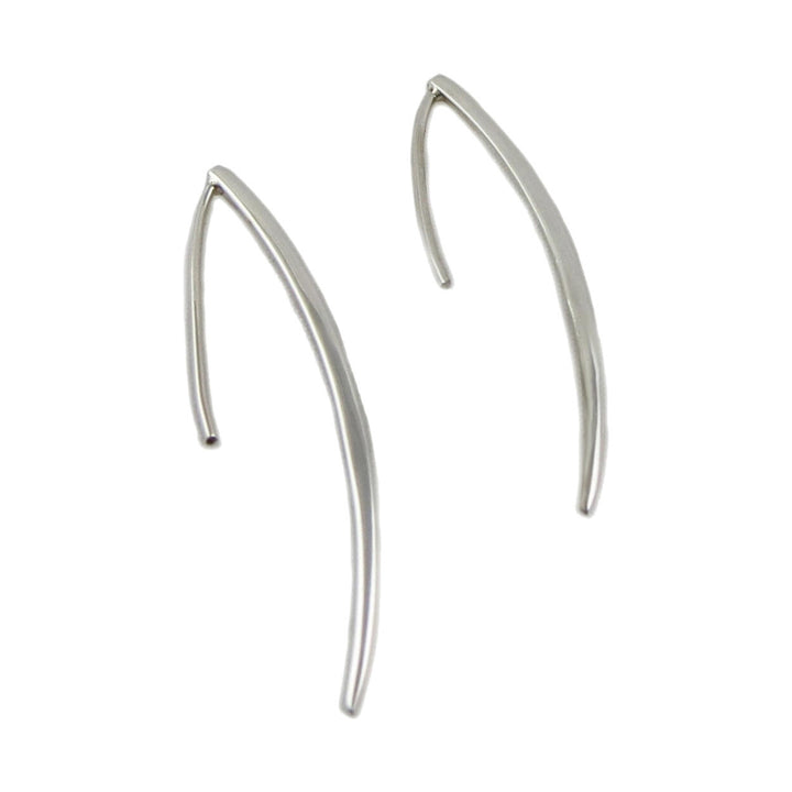 Spike Hoop 925 Silver Threader Earrings