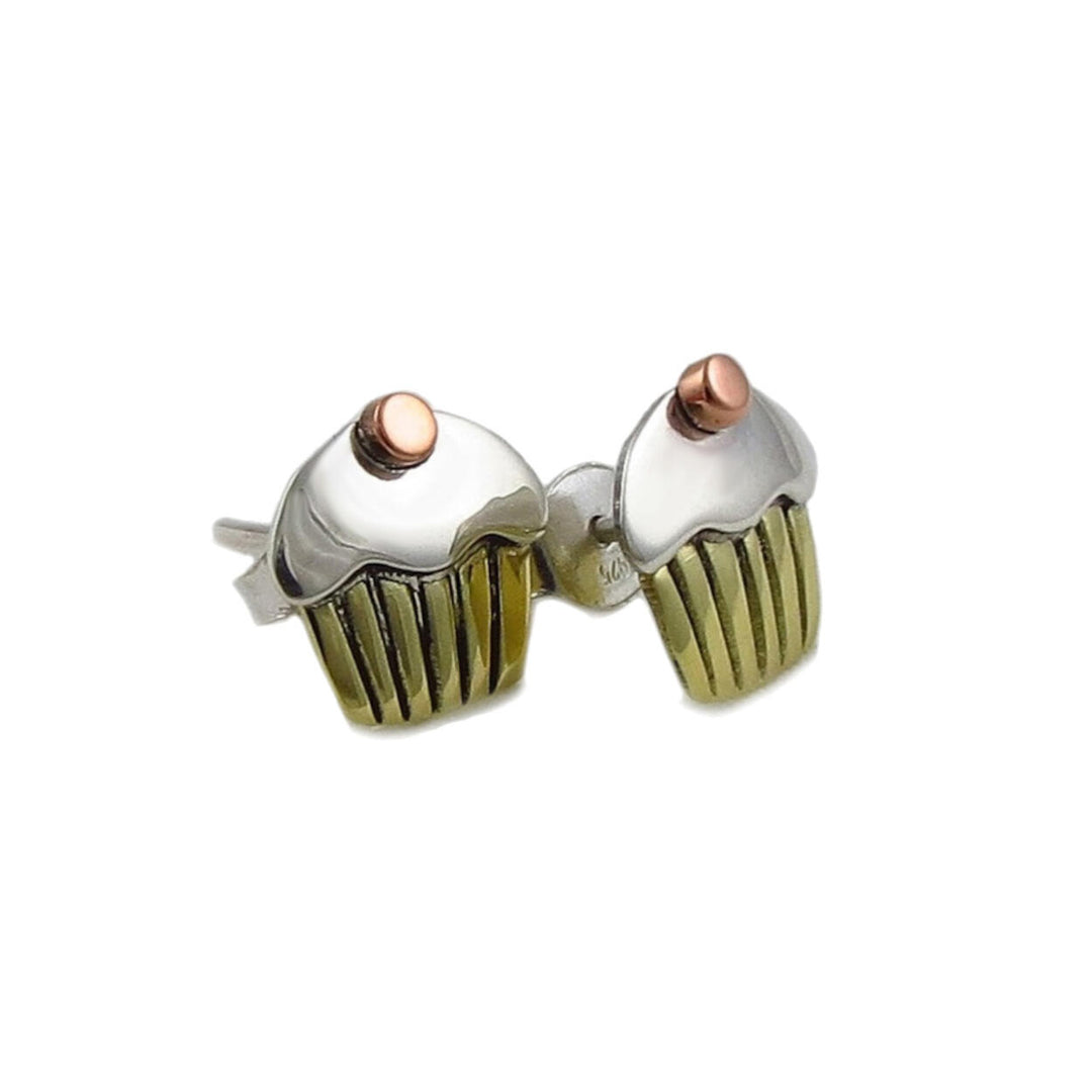 925 Silver Cupcake Stud Earrings