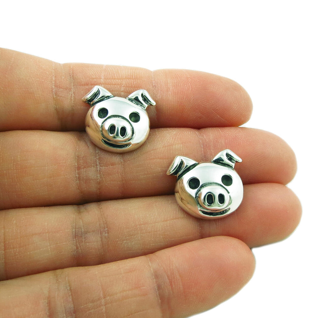 This Little Pig 925 Sterling Silver Earrings in a Gift Box