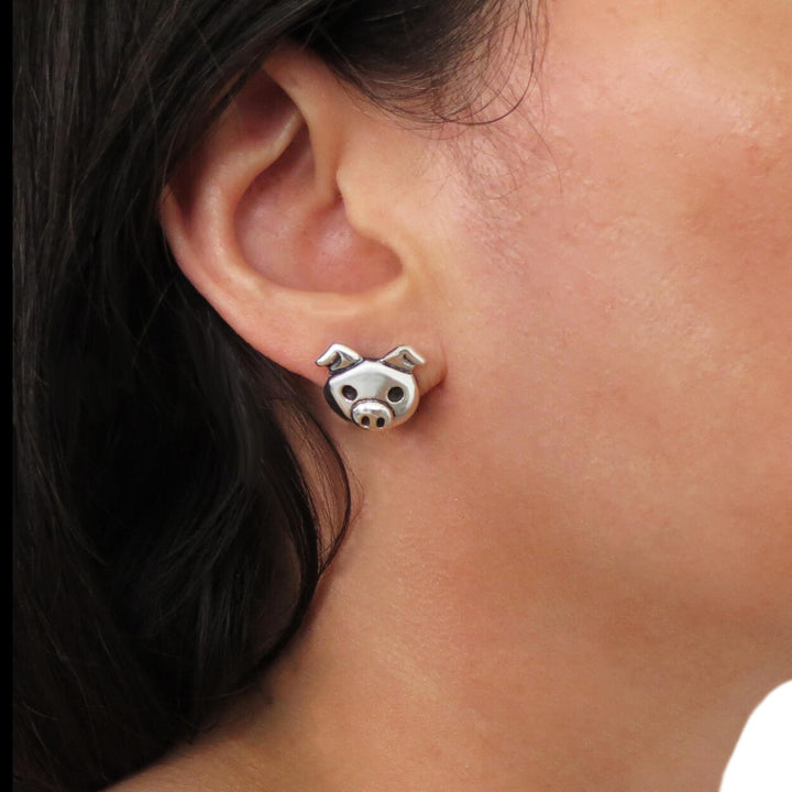This Little Pig 925 Sterling Silver Earrings in a Gift Box