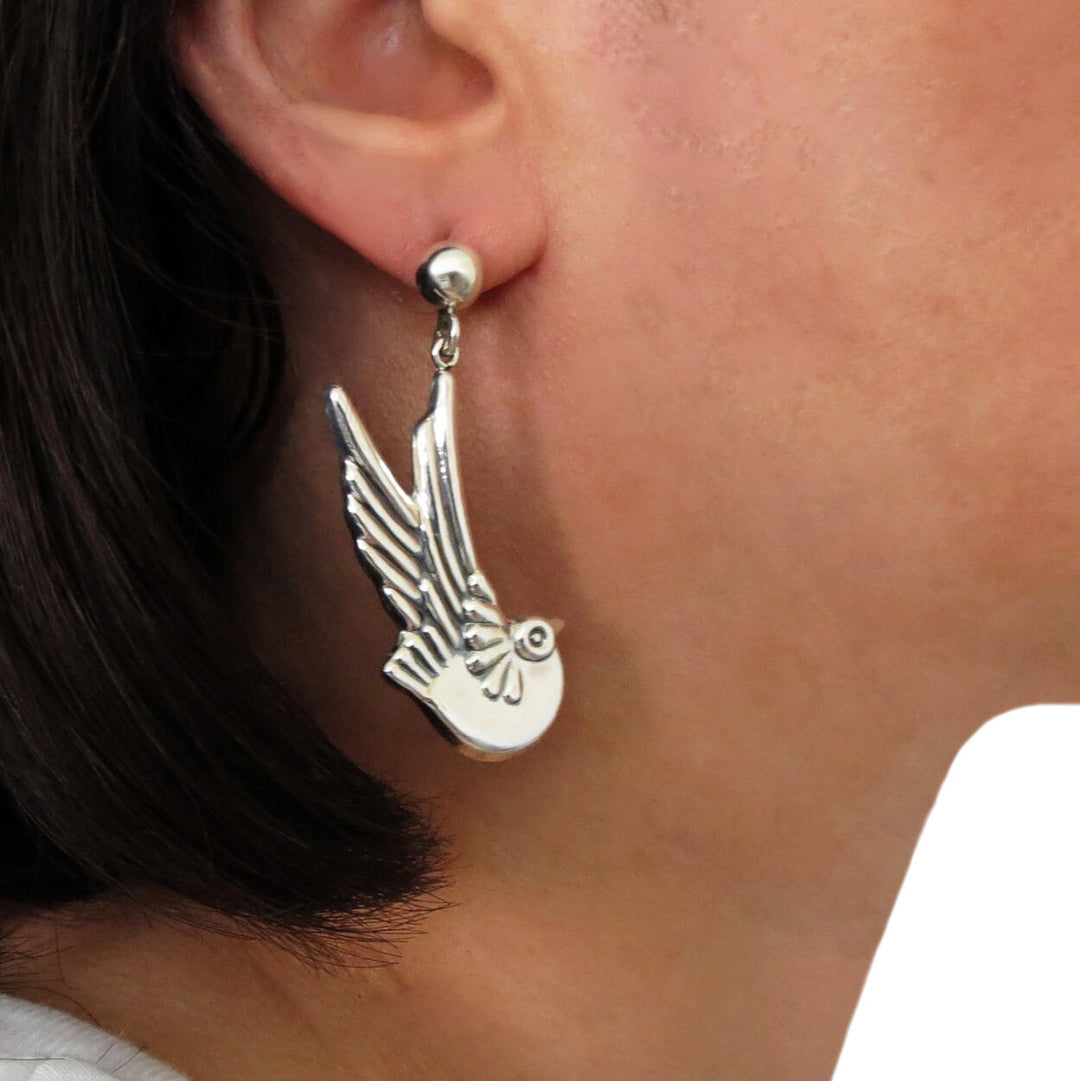 Maria Belen 925 Sterling Silver Dove Lovebird Earrings Gift Boxed