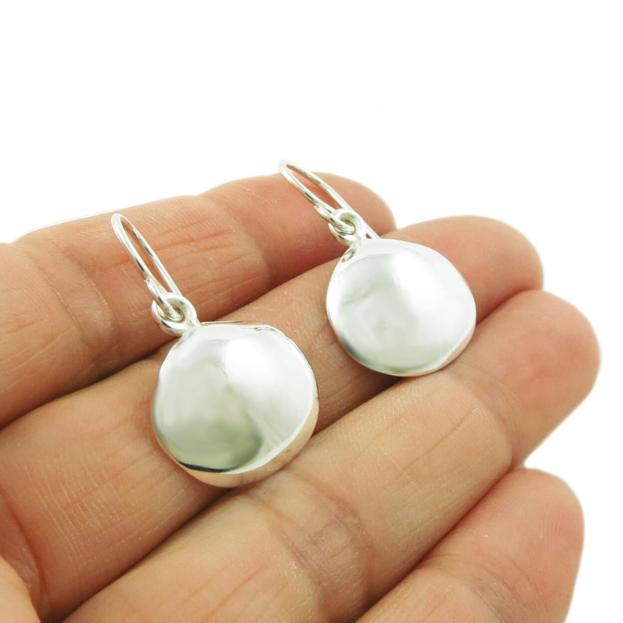 Silver hot sale seashell earrings