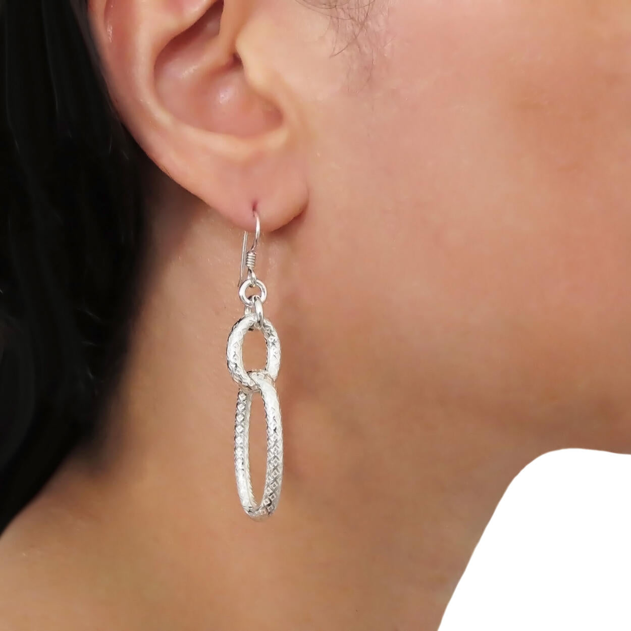 Silver dangle sale earrings cheap