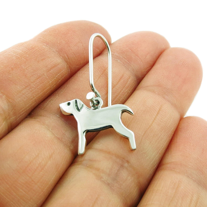 Labrador Dog 925 Sterling Silver Earrings