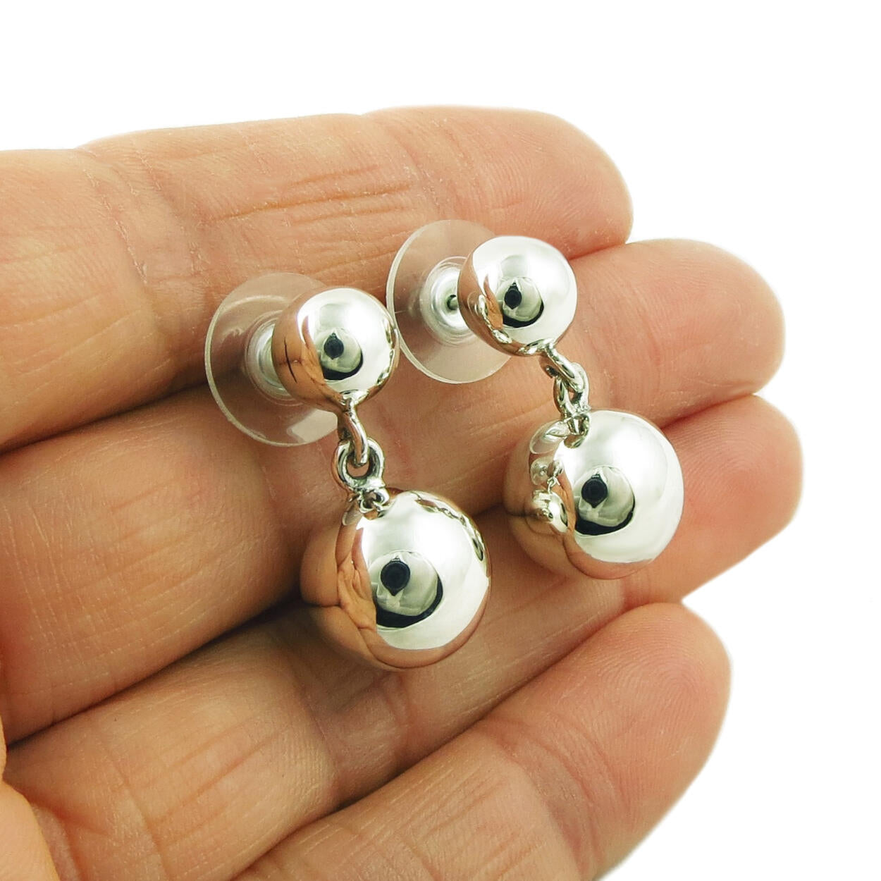 Bead ball clearance earrings