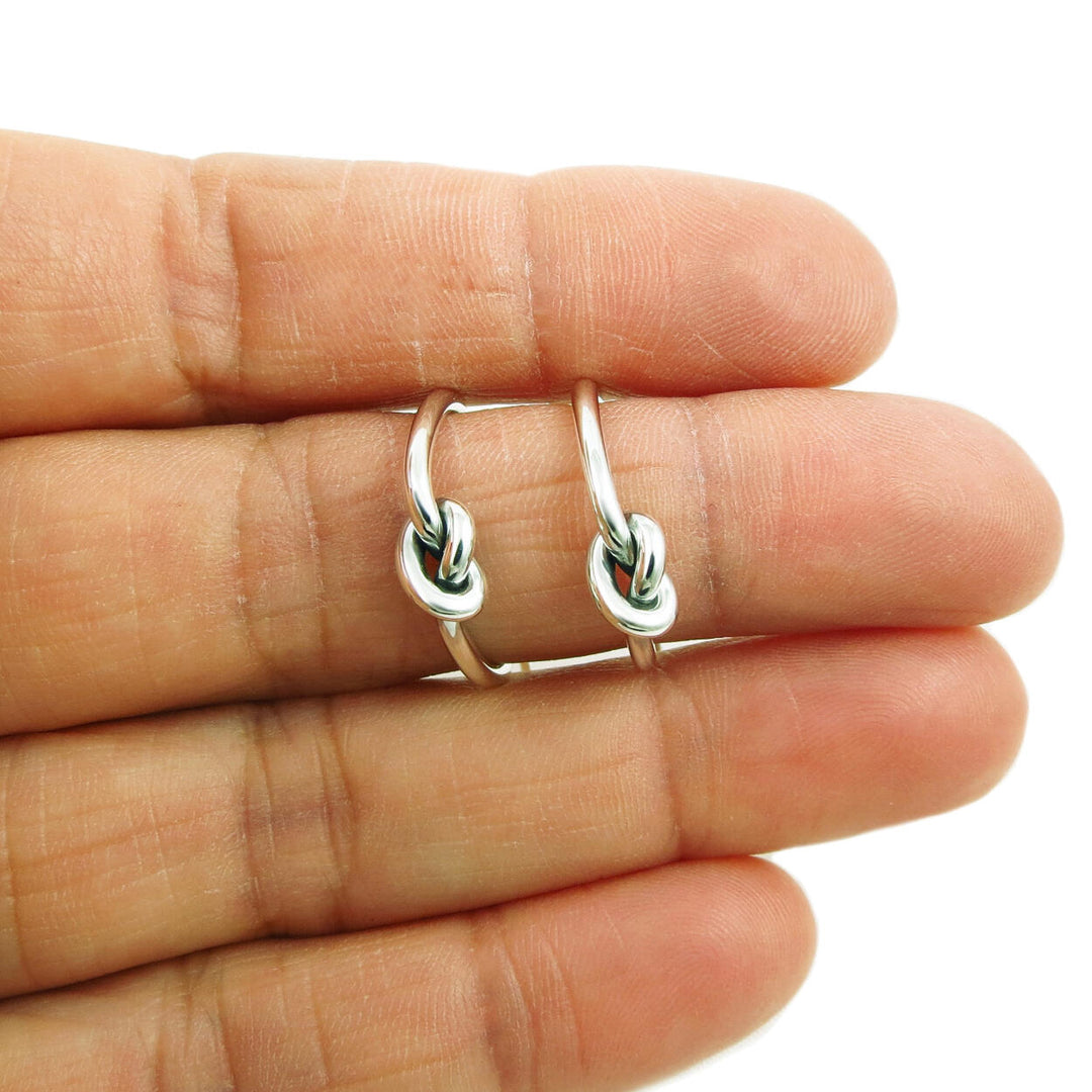 Infinity Knot Hoop Earrings - Main Image