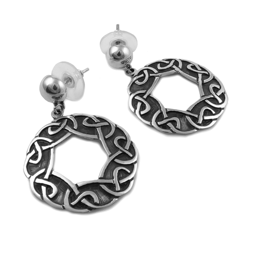 Celtic Love Knot Maria Belen Mexican Sterling Silver Earrings