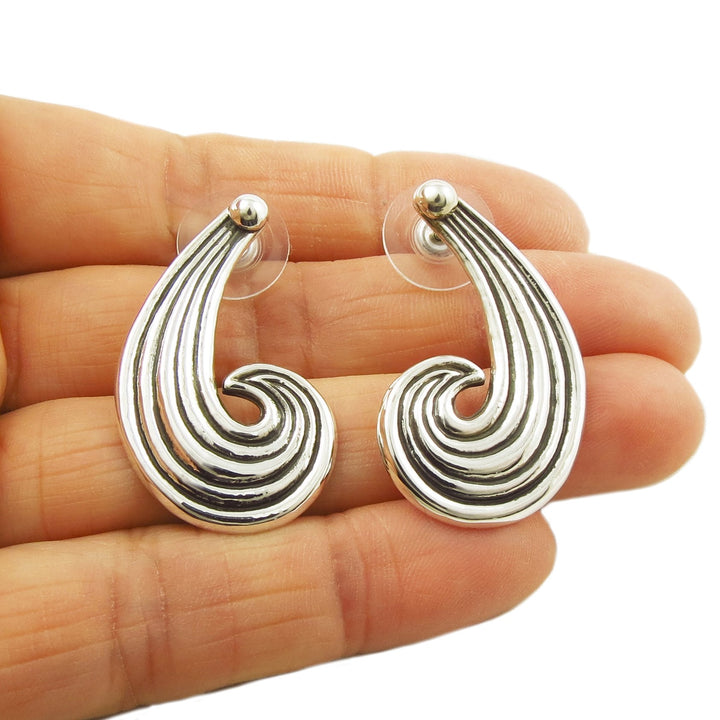 Maria Belen Designer 925 Sterling Silver Taxco Drop Earrings