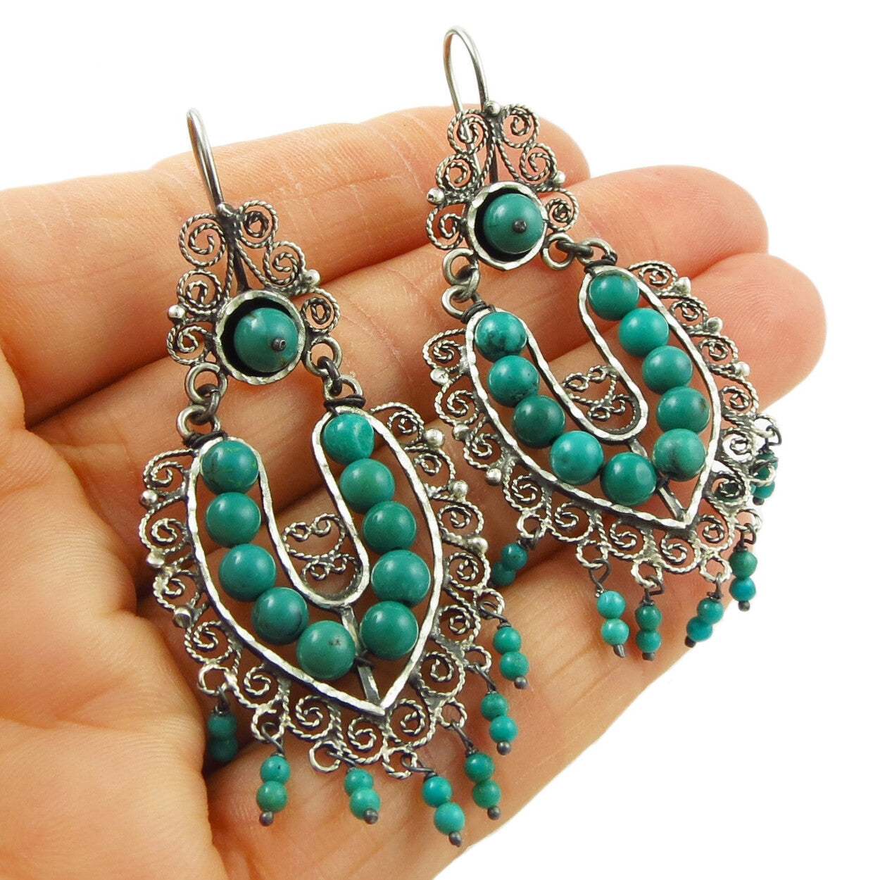 Turquoise deals chandelier earrings