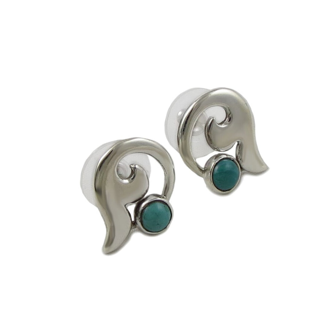 Maria Belen Designer Sterling Silver Lily Flower Earrings
