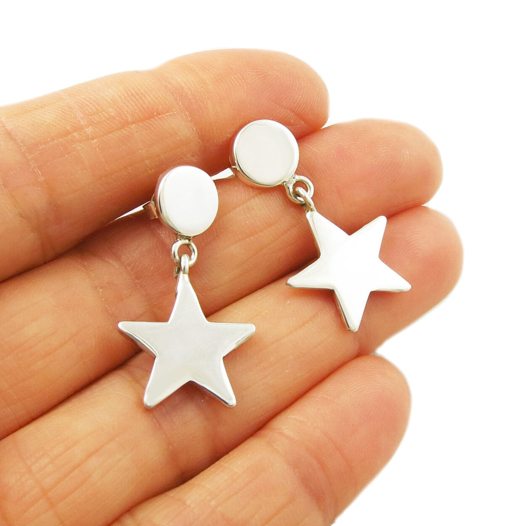 Celestial Star Sterling Silver Earrings for Women
