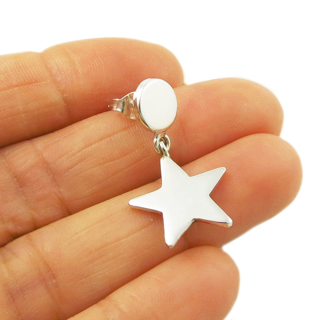 Celestial Star 925 Sterling Silver Earrings