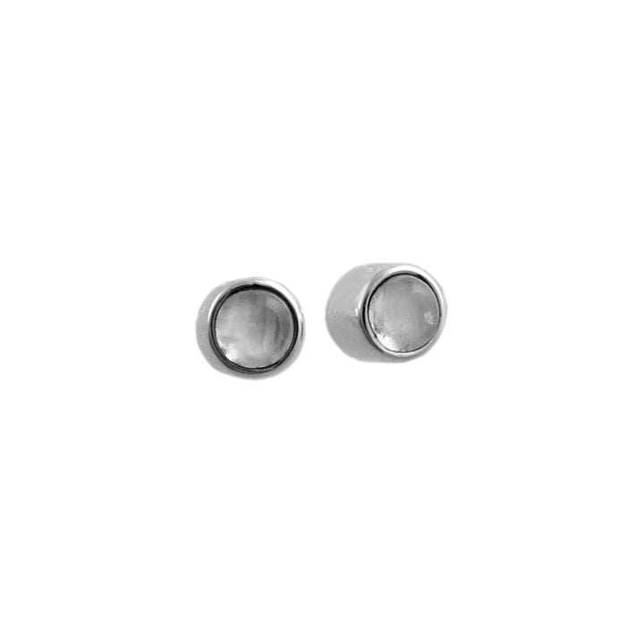 Rainbow Moonstone 925 Silver Stud earrings