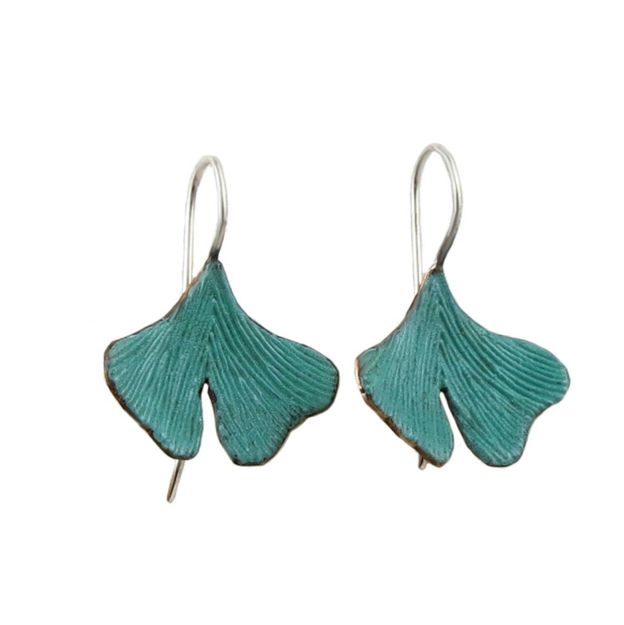 Silver ginkgo deals leaf earrings