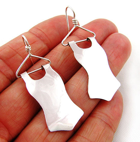 Mexican Sterling 925 Silver Frida Hanger Earrings