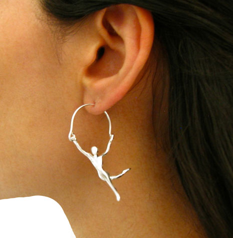 Dancer Girl Threader Earring / Handmade outlets Silver Earring / Single Item