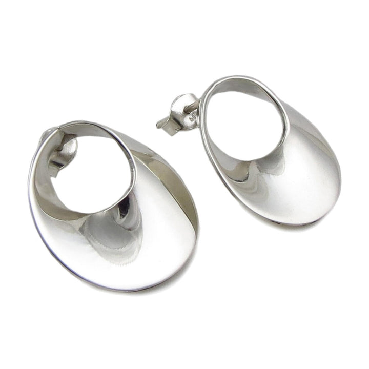 Mobius Circle 925 Sterling Silver Earrings