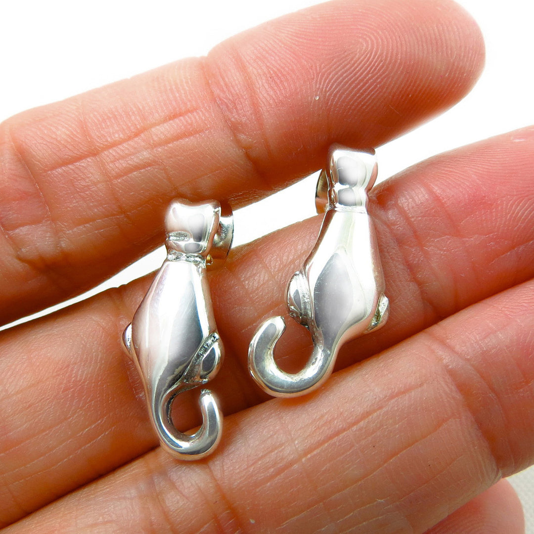 Sterling Silver Cat Lover Earrings Jewellery