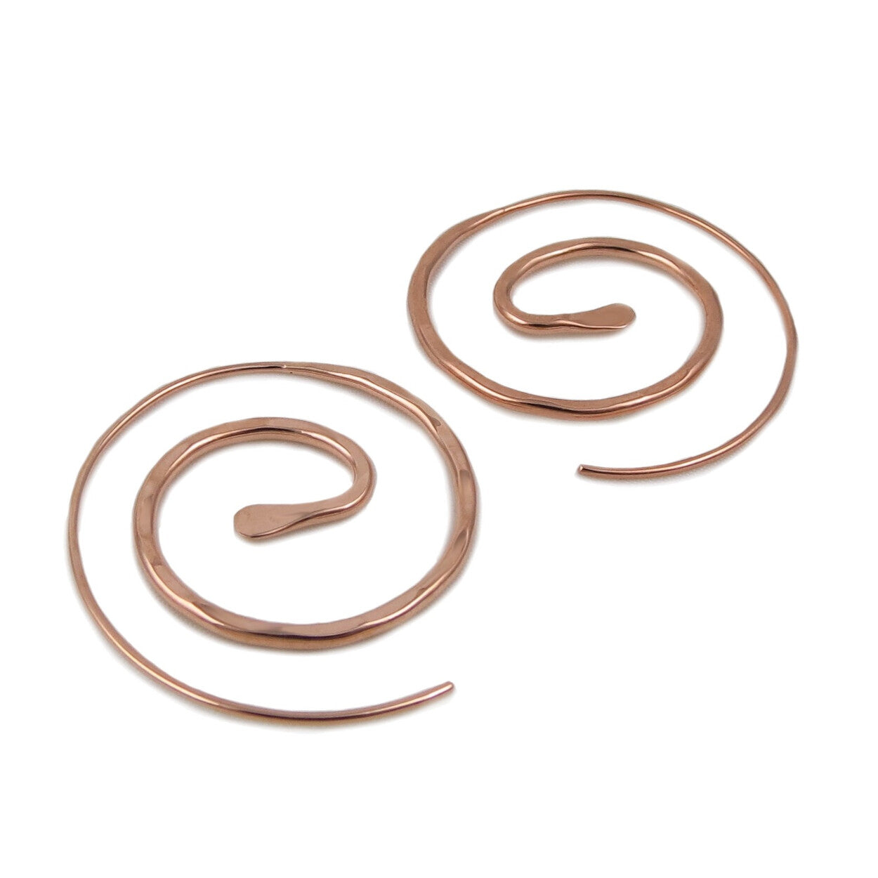 Rose gold sale spiral earrings