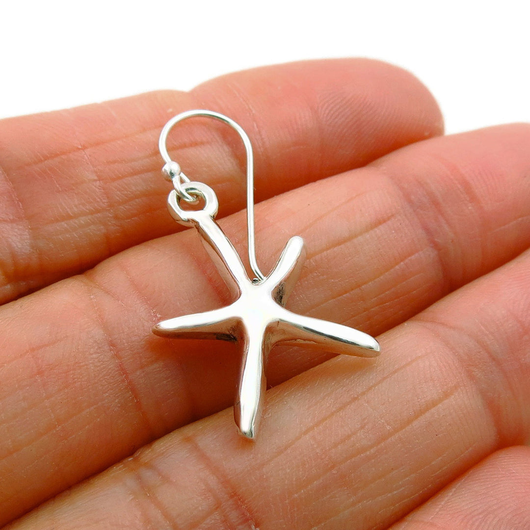 Starfish 925 Sterling Silver Drop Earrings