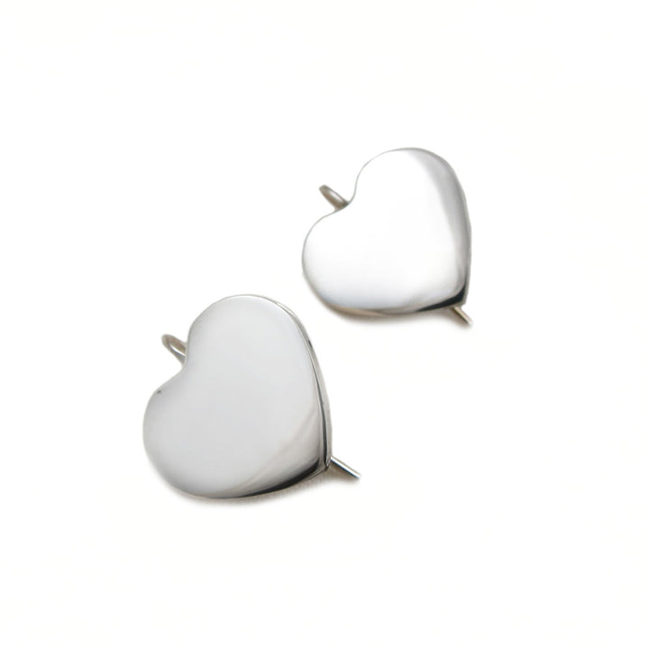Love Heart 925 Sterling Silver Drop Earrings