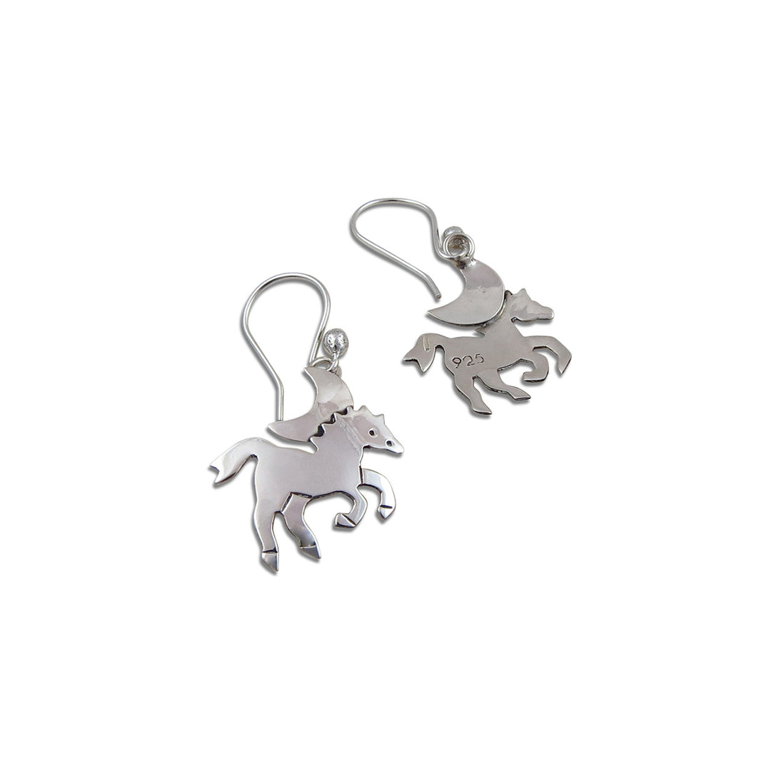 Horse 925 Sterling Silver Handmade Earrings
