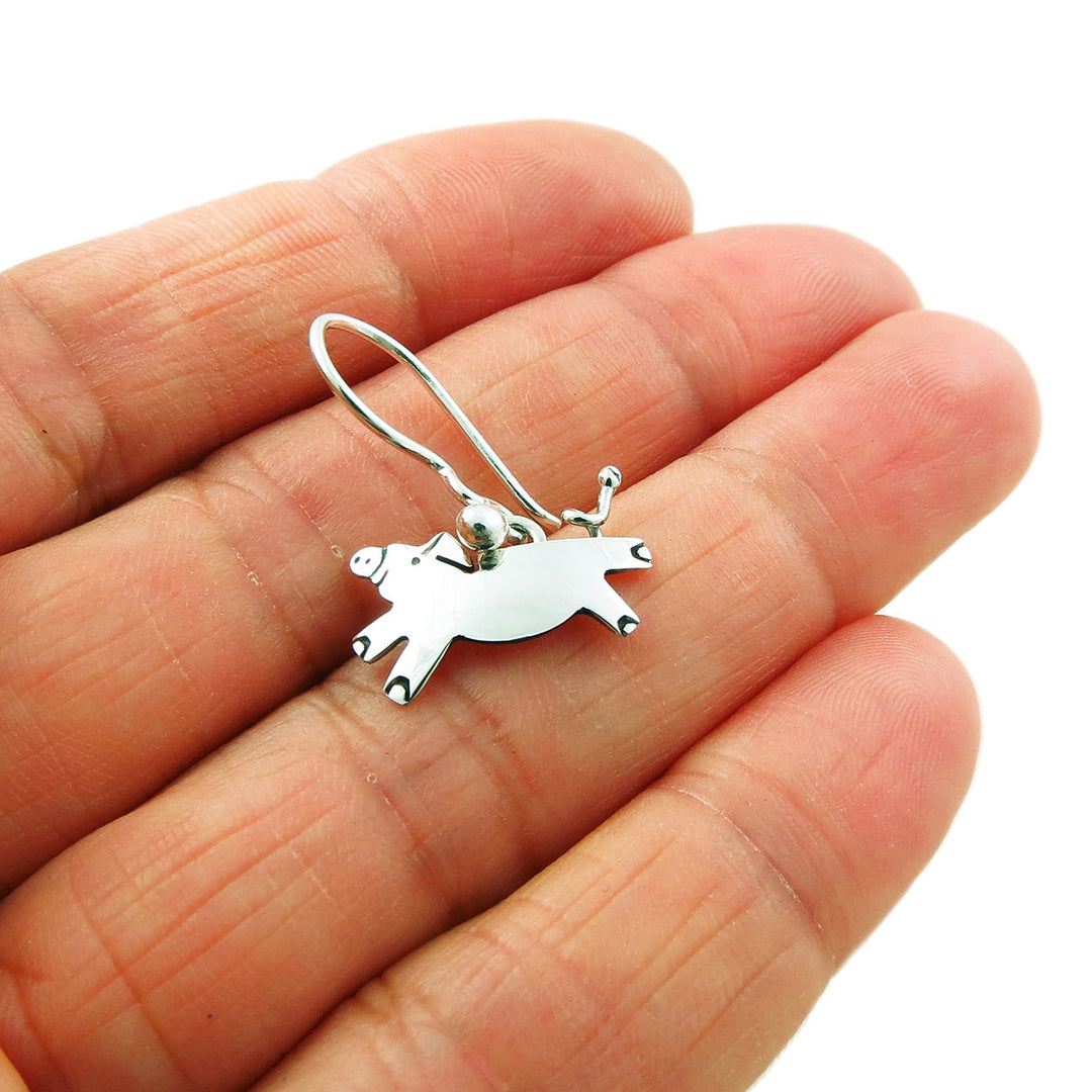 Pigs Can Fly 925 Sterling Silver Earrings