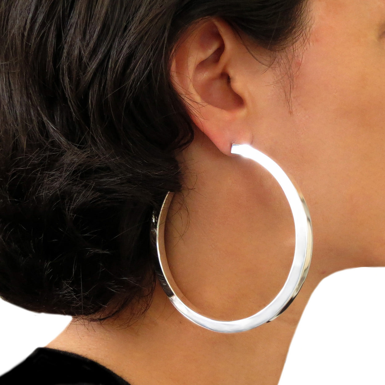 イヤリング TATIANA Silver 925 TD Square Hoop Earrings EC1977 Tango hoop earrings – Wright & Teague