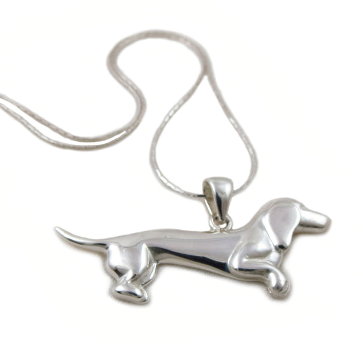 Dachshund Sterling Silver Canine Sausage Dog Pendant
