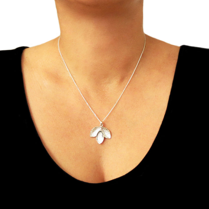 Fruit and Leaf Sterling Silver Chain Necklace