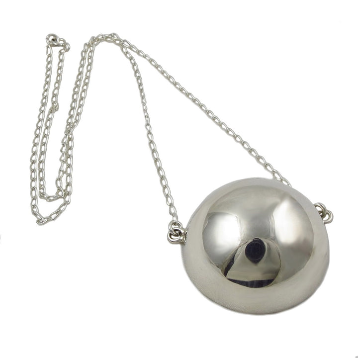 Circle 925 Sterling Silver Ball Bead and Chain Necklace