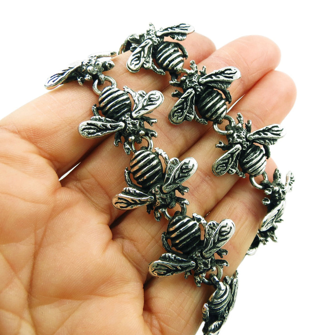 Bee Sterling Silver Honeybee Necklace for Women