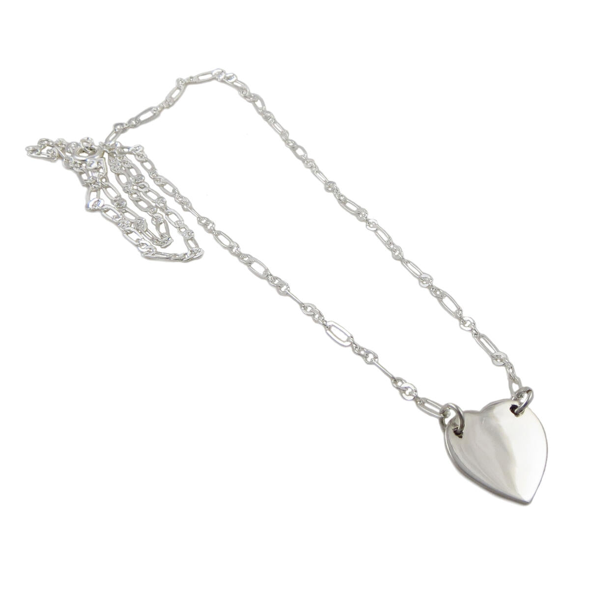 Sterling silver love heart on sale necklace