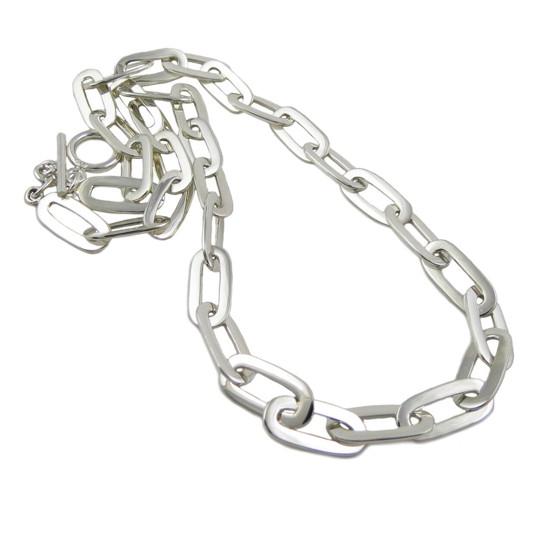 Chunky Women's 925 Sterling Silver Curb Chain Handmade Necklace