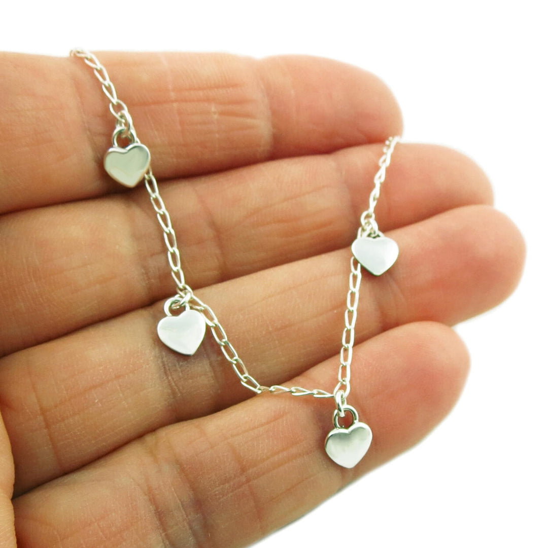 Love Heart Chain 925 Sterling Silver Necklace