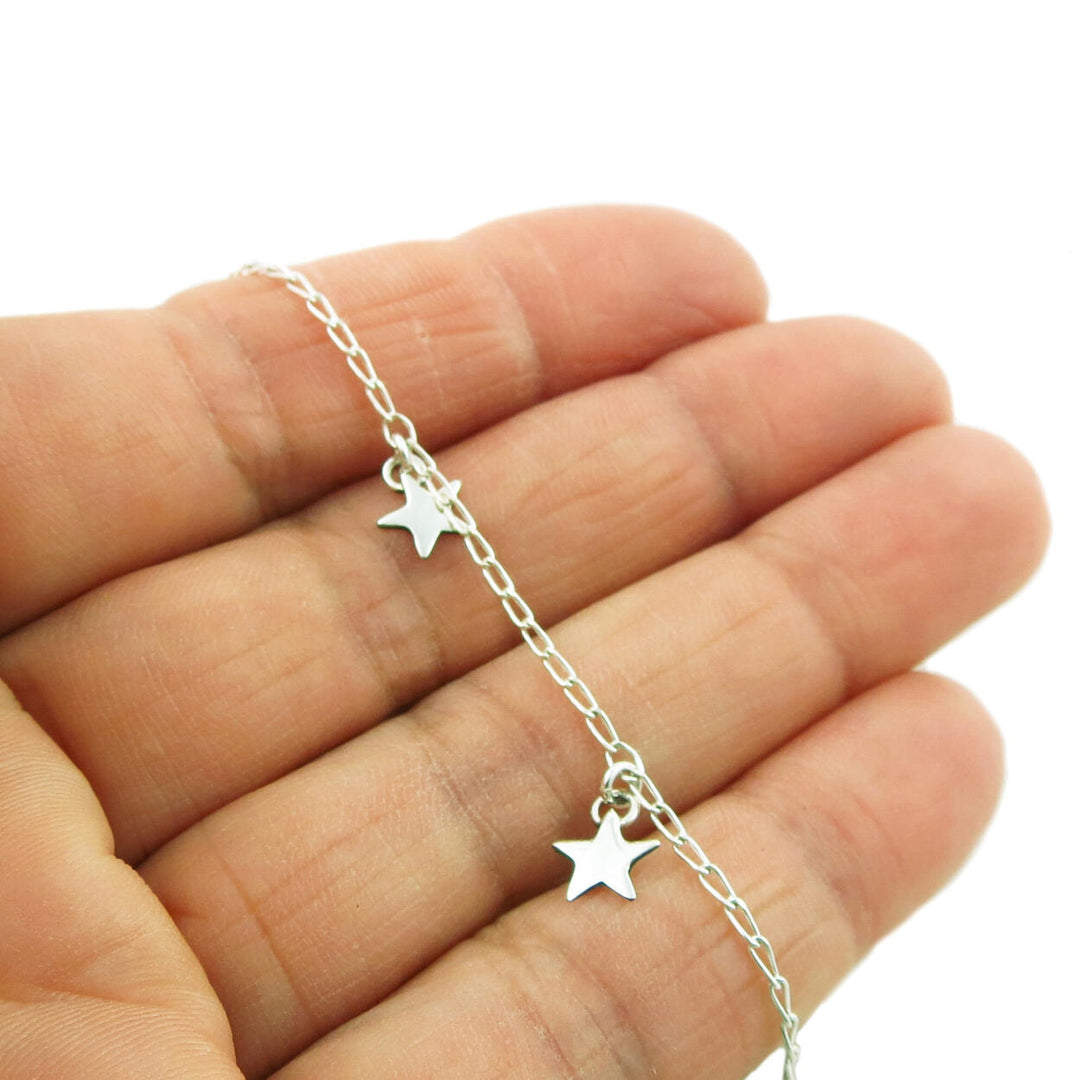 Celestial Star 925 Sterling Silver Chain Necklace