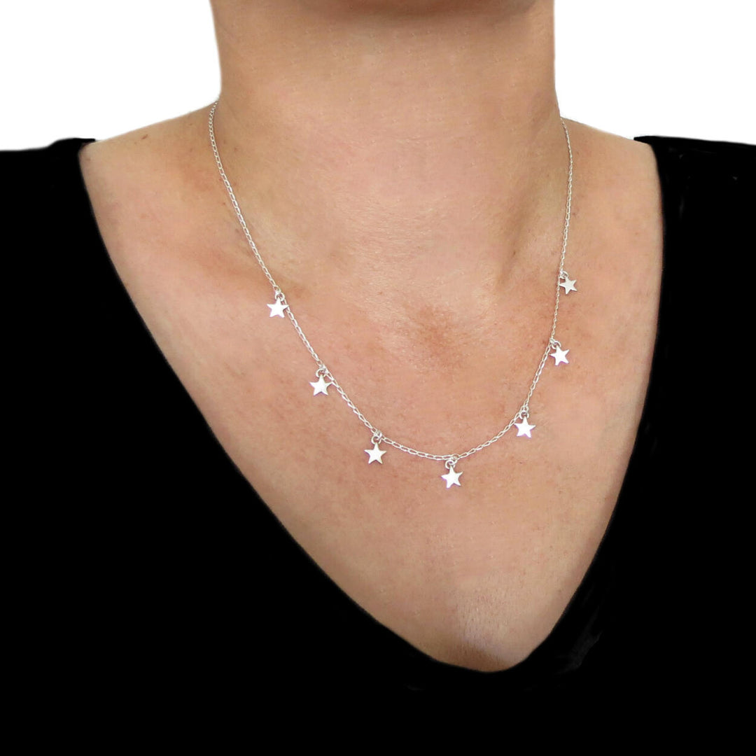 Celestial Star 925 Sterling Silver Chain Necklace