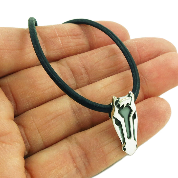 Horse Head 925 Sterling Silver Equestrian Necklace